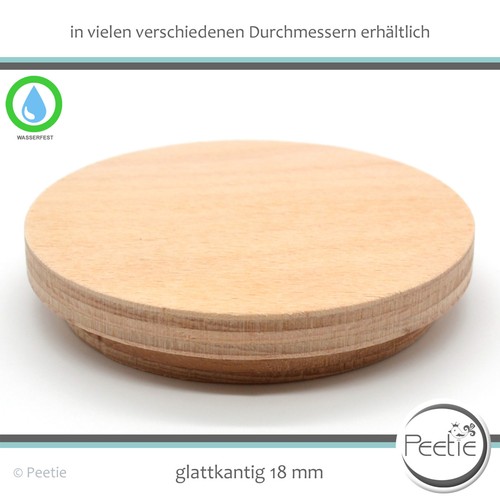 Holzdeckel rund abdeckung - 1x,
