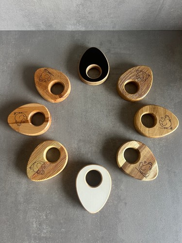 Eierbecher aus holz - holz, |